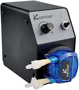 Kamoer KCP PRO2 40-210ml/min hoge stroom peristaltische pomp 12V dc variabele snelheid kleine doseerpomp voor laboratorium chemisch experiment met Norprene buis 3.2mm ID× 6.4mm OD en voedingsadapter