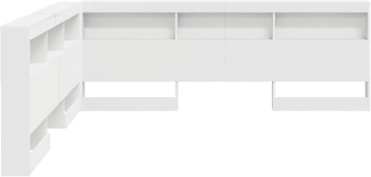 Gecheer Storage Headboard with Memory Headboard White 200cm Wood Material Headboard for Box Spring Bed Bedroom Hotel Design - QUORE