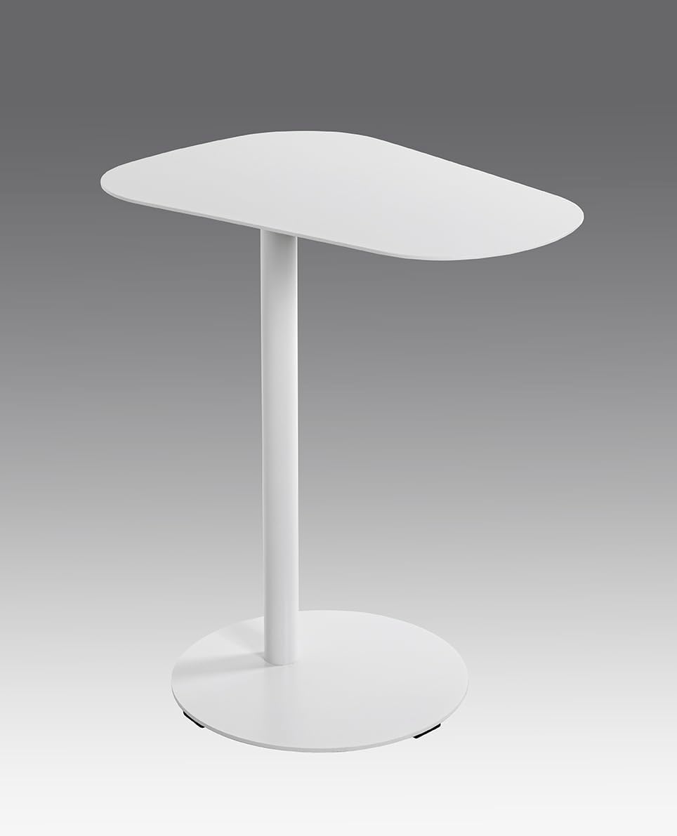 HAKU Bijzettafel wit, metaal - Maat: B 53 cm x H 60 cm x D 38 cm, Stijl: Modern