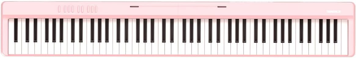 E-piano 88 toetsen – Keyboard Piano – Digitale Piano – Elektrische Piano – Opvouwbare Piano – Roze – Opvouwbaar Ontwerp – Bluetooth En Opnamefunctie