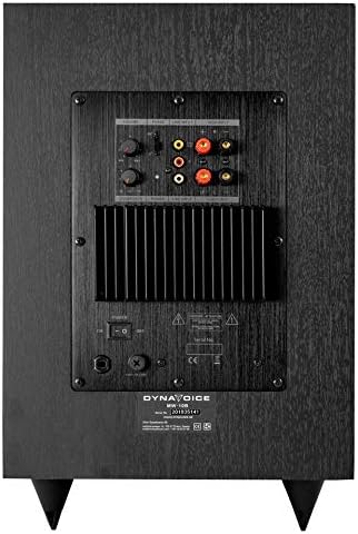 DYNAVOICE Magic MW-10 Zwart Mat – Actieve 10 inch Subwoofer, 180W RMS (250W Max), Bassreflex, Fase- en Low Pass-regeling | Voor 5.1 Home Cinema en HiFi Systeem.