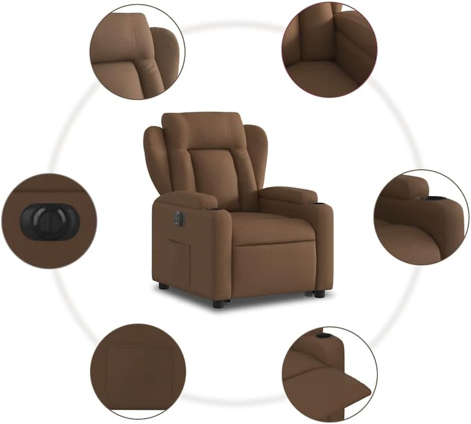 Relaxstoel Met Opstahulp – Elektrische Relaxstoel – Tv-Stoel – Ligstoel – Relaxfauteuil – Elektrisch Kantelsysteem – Maximaal 135 Graden – Comfortabele Stofbekleding