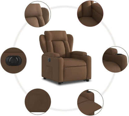 Relaxstoel Met Opstahulp – Elektrische Relaxstoel – Tv-Stoel – Ligstoel – Relaxfauteuil – Elektrisch Kantelsysteem – Maximaal 135 Graden – Comfortabele Stofbekleding