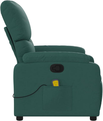 ZIRLANLV Recliner Adjustable Backrest, Relaxation Chair with Vibrating Function, Massage Chair, TV Chair, Reclining Chair, Upholstered Chair, Recliner (Wine Red) (Dark Green #17)