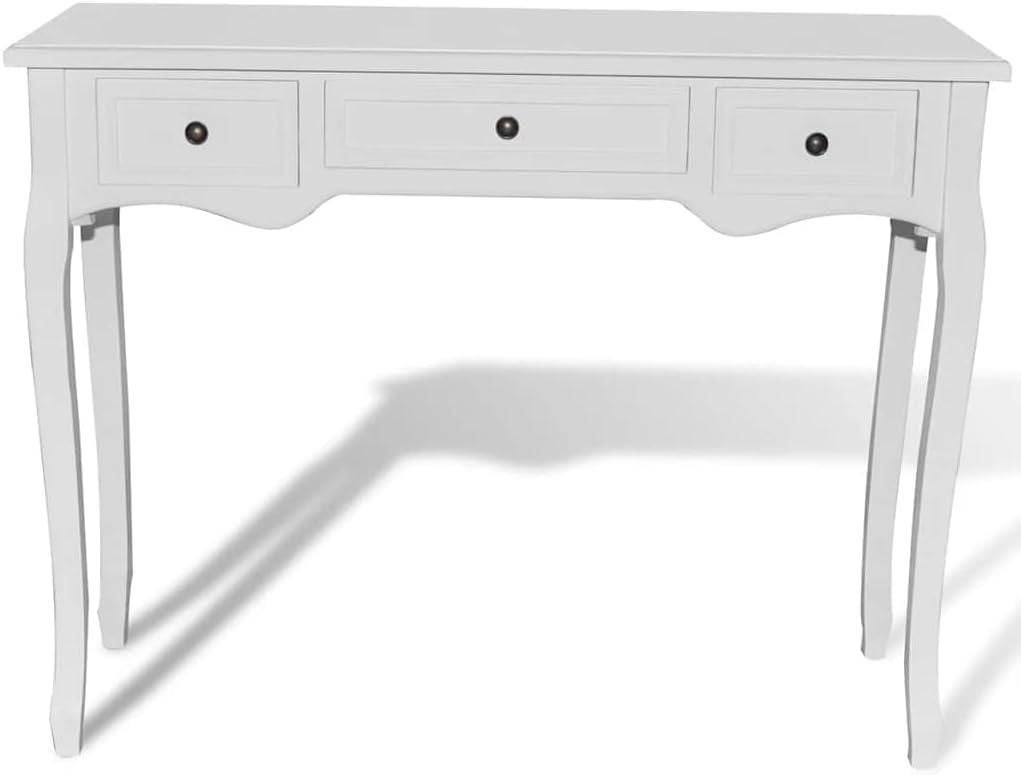 Classic Sideboard 100x35x78cm with 3 drawers White side table side table