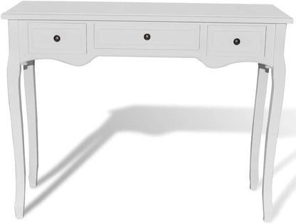 Classic Sideboard 100x35x78cm with 3 drawers White side table side table