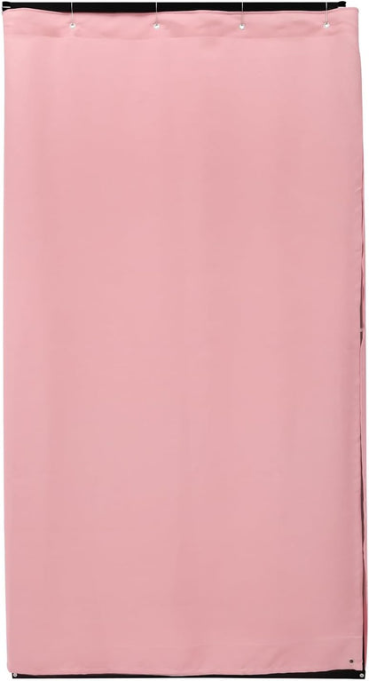 OUKANING Portable Dressing Cabin 100 x 100 x 200 cm, Load Capacity 30-35 kg, Movable Dressing Room, Freestanding, Removable and Opaque, for 3-4 People (Pink) - QUORE