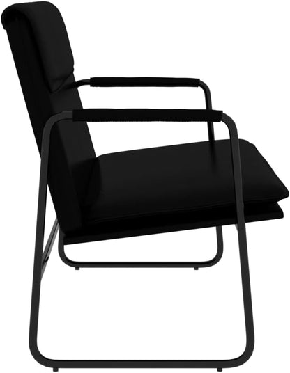 vidaXL Bankje 100x64x80 cm kunstleer zwart, bank, zitbank, halbankje, zitbankje, halbank, eetbank, eetbankje, loungebank, loungebankje, tweezitsbankje