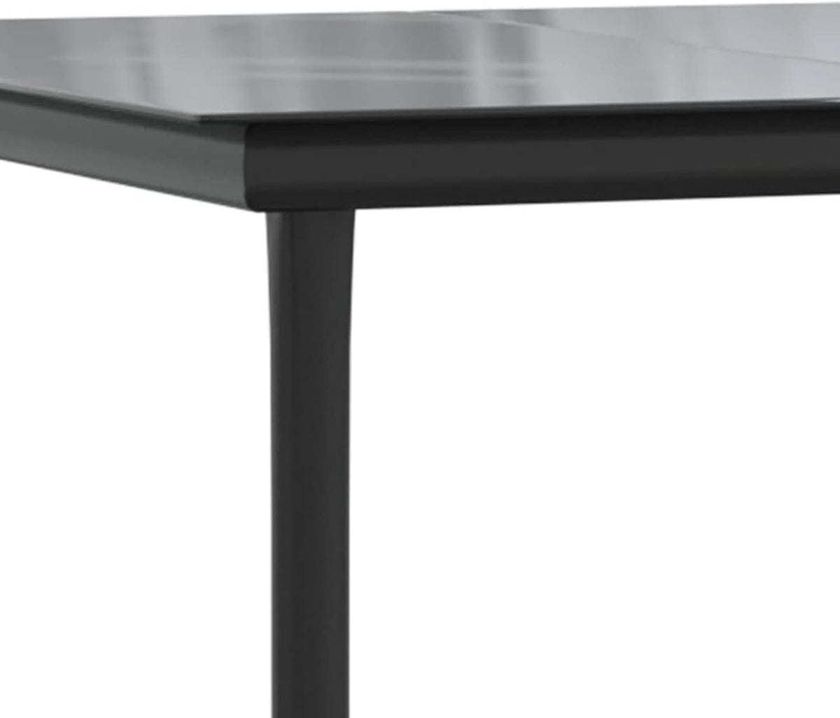 Tidyard Set of 3 for Dining Room, Garden, Outdoor, Poly Rattan, Black, Steel, Glass, Table Set and 2 Dining Chairs for Garden, Outdoor, Outdoor Patio - QUORE