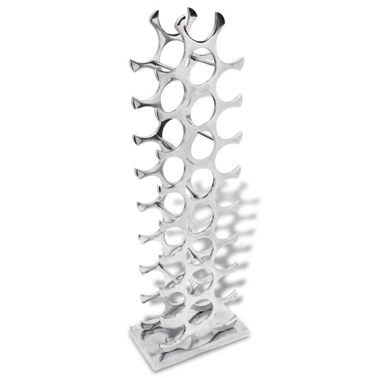 vidaXL Wine Rack 27 Bottles Silver Aluminum Wine Rack Wine Holder Wine Holder
