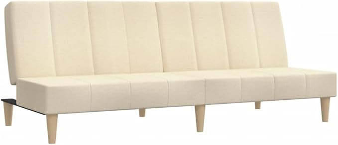 vidaXL Sofa bed 2 seater fabric cream color,sleeping couch,sofa bed,adjustable sofa bed,sofa bed,folding sofa bed,folding sofa bed