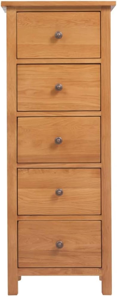 vidaXL Chest of drawers high 45x32x110 cm solid oak