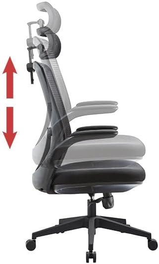 Subsonic - Ergonomische kantoorstoel I-Care Leaf : Gaming kantoorstoel met ademende vezels, lendensteun, verstelbare hoogte, rugleuning en hoofdsteun, neerklapbare armleuningen, schommelend - Zwart