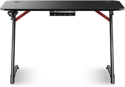 Headquarter 700 Verstelbaar bureau, 120 x 60 cm, gemotoriseerde hoogte 73-118 cm, met opbergruimte, carbonlook