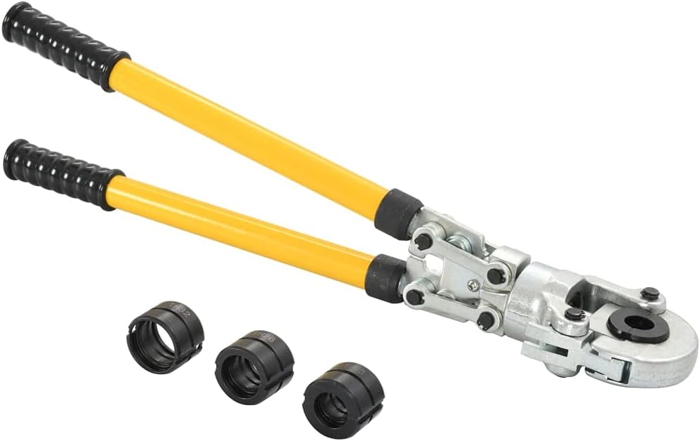 Hydraulische Pers- En Striptang – Krimptang – Wurgtang – Kabelschoentang – V-Vormige Tang – 60 kN Perskracht – 360° Draaibare Kop