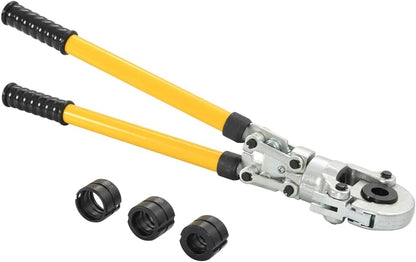 Hydraulische Pers- En Striptang – Krimptang – Wurgtang – Kabelschoentang – V-Vormige Tang – 60 kN Perskracht – 360° Draaibare Kop