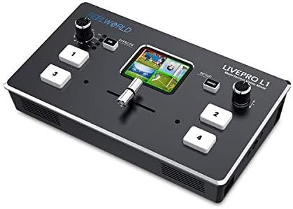 FEELWORLD L1 Plus Multi Camera Video More with PTZ Controller Chroma-Key 4 HDMI Inputs USB3.0 Output Format 2 inch Touch Screen Real Time Production Live - QUORE
