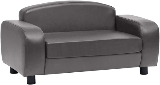 vidaXL Dog Sofa Dog Bed Dog Bed Dog Furniture Dog Sofa Faux Leather Black