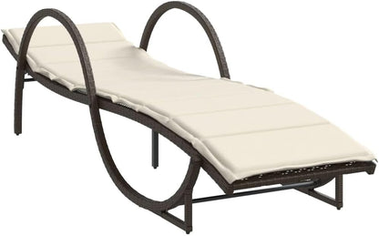 Ligbedden – Tuinstoelen – Loungestoelen – Zonnebedden – Buitenligbedden – Set Van 2 – Bruin Poly Rattan – Verstelbare Rugleuning