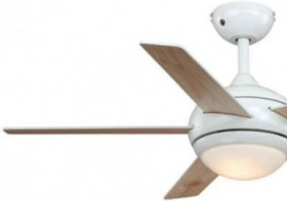 aireRyder Plafondventilator met licht en afstandsbediening Fresco 112 cm, behuizing wit, draaivleugels in wit en grenen
