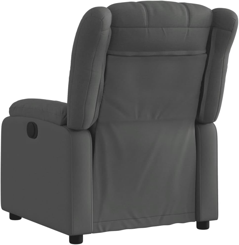 Elektrische Massagestoel, Fauteuil, Verstelbare Rugleuning, Voetsteun, Tv-Stoel, Relaxstoel met Ligfunctie, Ligstoel, Gestoffeerde Stoel, Fauteuil (lichtgrijs) (Donkergrijs #13)
