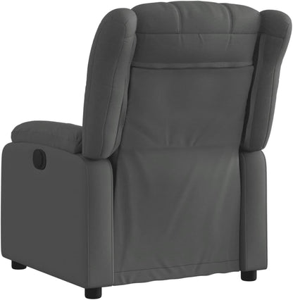 Elektrische Massagestoel, Fauteuil, Verstelbare Rugleuning, Voetsteun, Tv-Stoel, Relaxstoel met Ligfunctie, Ligstoel, Gestoffeerde Stoel, Fauteuil (lichtgrijs) (Donkergrijs #13)