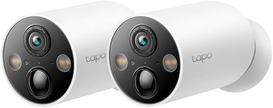 Tapo C425 2 stuks draadvrij binnen/buiten 2K QHD 4MP 1440p Batterij aangedreven slimme beveiligingscamera, Starlight Color Nachtzicht, Persoon/Huisdier/Voertuig Detectie