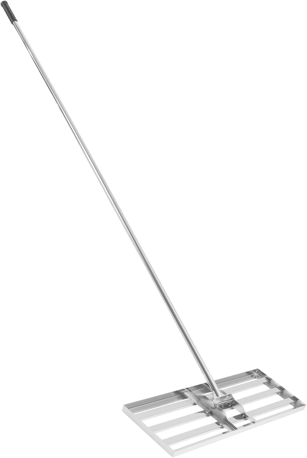 Lawn rake, metal, adjustable handle length 50-180 cm, ground rake for sanding, flat plane, level level leveling - QUORE