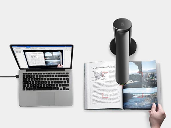 VIISAN K48 A3 Overhead boekscanner – 48 MP sensor, 600 dpi, automatische zijkromming gladmaken, laserpositionering, 4K video, OCR & Text-to-Speech, USB 3.0 documentenscanner voor Windows en macOS
