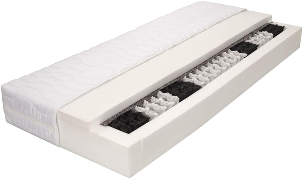 vidaXL Mattress 7 Zone Pocket Spring H3 Foam mattress Mattress Mattresses Bed