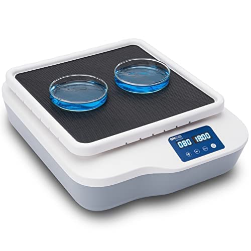 ONiLAB Digitale orbital shaker instelbare snelheid 40-200 tpm, capaciteit 2 kg, Orbital Rotator Shaker met continue modus (tijd op nul instellen) of timermodus, lcd-display