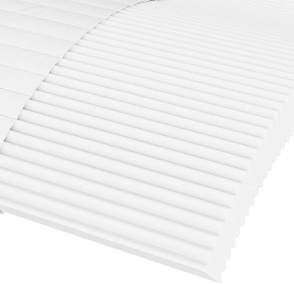 VidaXL Schuimmatras Hardheid H2 H3 120x200 cm Wit - Koudschuim of Traagschuim Bedmatras, 1 Persoons Logeermatras
