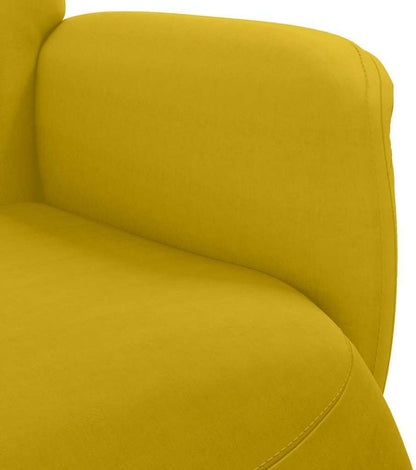 Relaxstoel met voeteneinde, geel, fluweel, tv-stoel met ligfunctie, enkele ligstoel, relaxstoel voor woonkamer, slaapkamer - QUORE
