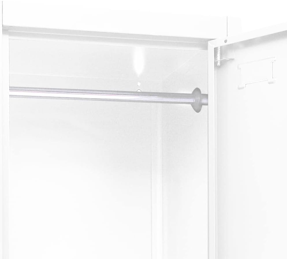 vidaXL Locker cabinet 38x45x180cm steel white, storage cabinet, locker, locker, locker, cabinet, safe, storage cabinet, steel locker, office cabinet, storage cabinets, cupboards - QUORE