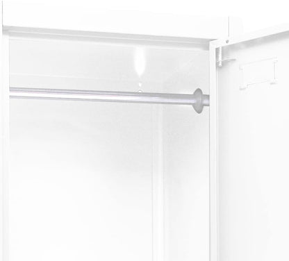vidaXL Locker cabinet 38x45x180cm steel white, storage cabinet, locker, locker, locker, cabinet, safe, storage cabinet, steel locker, office cabinet, storage cabinets, cupboards - QUORE