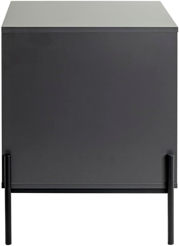 HAKU Consoletafel, antraciet, eiken, zwart, MDF, metaal, afmetingen: B 45 x H 60 x D 47 cm, stijl: modern