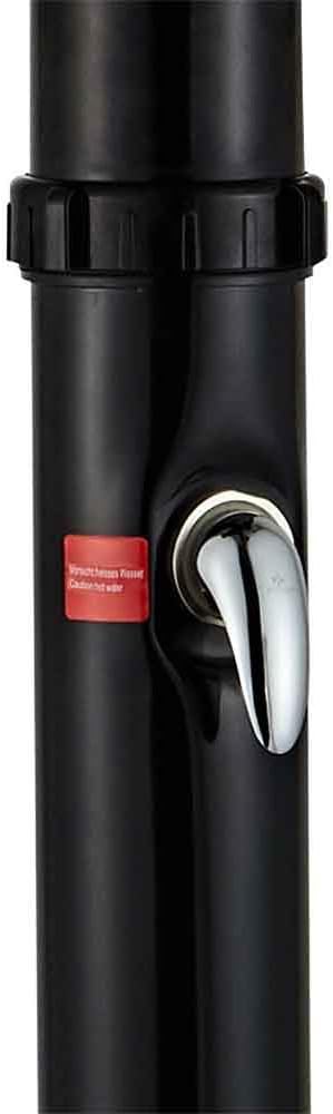 BAKAJI Douche op zonne-energie voor tuin, zwembad, outdoor, camping, 20 l, met verstelbare douchekop, warmwatermixer, aansluiting voor de tuin, afmetingen 214 x 11,5 x 11,5 cm