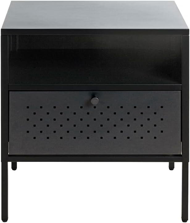 HAKU Console zwart, metaal - Maat: B 45 cm x H 50 cm x D 35 cm, Stijl: Modern