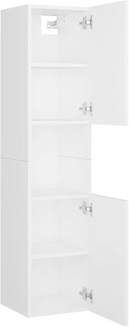 LAPOOH Bathroom Furniture Set White Engineered Wood,Bathroom Furniture,Bathroom Furniture Set-3071090 - QUORE