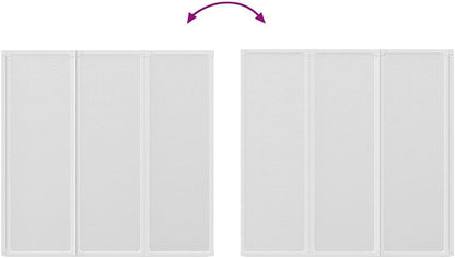 Badwand – Douchewand – Badscherm – Douchewand Vouwen – Inklapbare Badwand – 141 x 132 cm – Aluminium Frame & Rubber Dichting