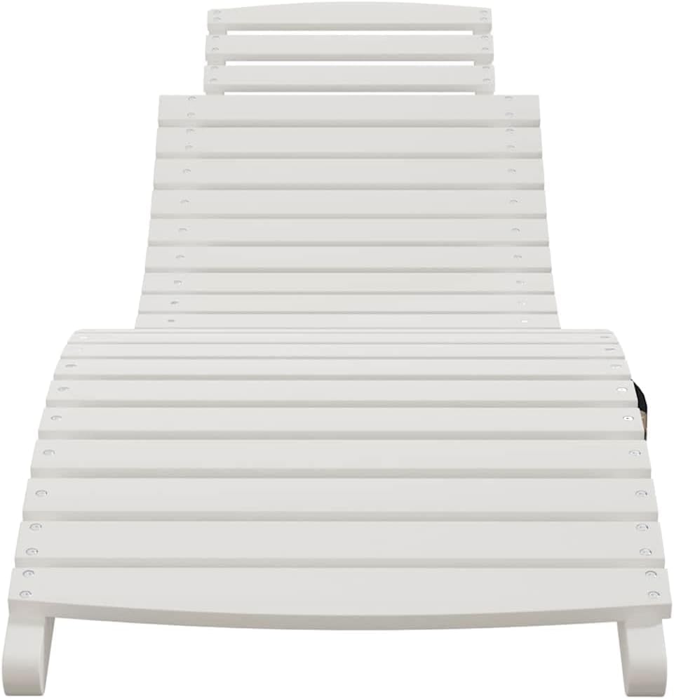 vidaXL Sunbed 184x55x64 cm Solid Acacia Wood White, Outdoor Bed, Sun Bed, Sun Bed, Garden Lounger, Sun Lounger, Outdoor Lounger, Sun Lounger, Wooden Lounger - QUORE
