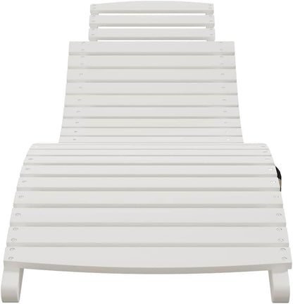 vidaXL Sunbed 184x55x64 cm Solid Acacia Wood White, Outdoor Bed, Sun Bed, Sun Bed, Garden Lounger, Sun Lounger, Outdoor Lounger, Sun Lounger, Wooden Lounger - QUORE