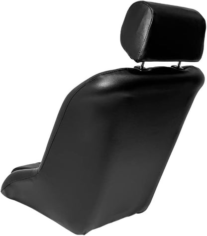 AutoStyle Sportstoel 'Classic' - Zwart Kunstleder - Vaste rugleuning + Hoofdsteun - incl. sledes