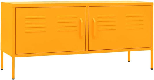 vidaXL TV cabinet 105x35x50cm steel mustard yellow, furniture set for TV