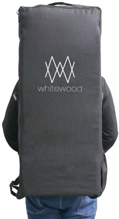 Whitewood Opblaasbaar SUP Premium Paddleboard, 335 cm, houten design met accessoires, rugzak, peddel, luchtpomp, lijn, opblaasbaar stand-up paddleboard, 180 kg