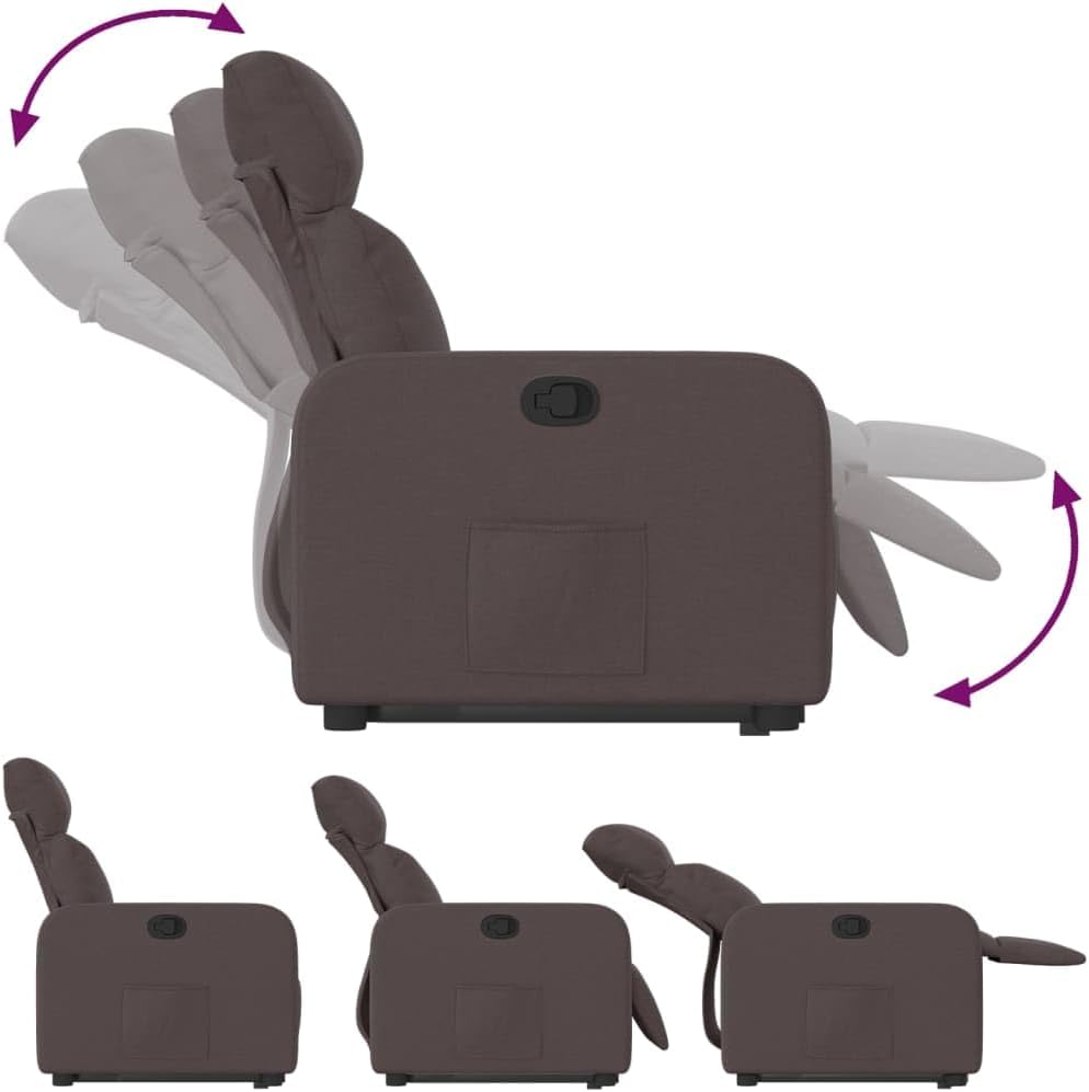 Relaxfauteuil – Relaxstoel – Tv-Fauteuil – Ligstoel – Opsta-Fauteuil – Elektrische Opsta-Ondersteuning – Handmatig Verstelbare Rugleuning