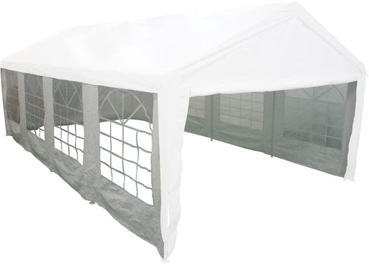 Zijpanelen wit voor Event paviljoen 6x12 meter, bekleding van polyethyleen, 140g/m² in wit, 4 stuks