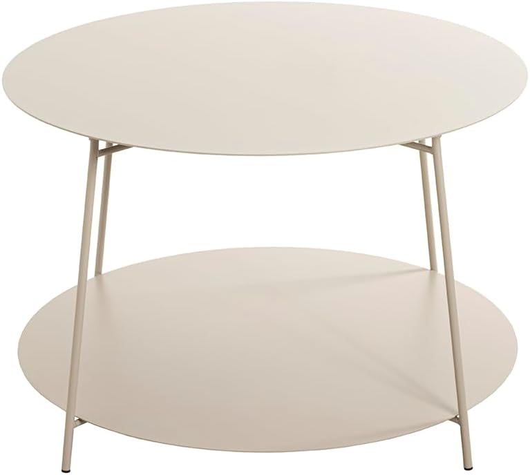 HAKU Bijzettafel, grijs (kasjmier grijs), metaal - afmetingen: H 40 x Ø 65 cm, stijl: modern