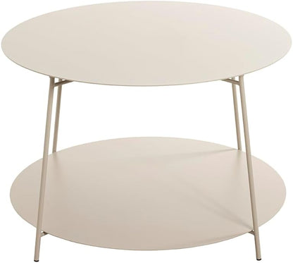 HAKU Bijzettafel, grijs (kasjmier grijs), metaal - afmetingen: H 40 x Ø 65 cm, stijl: modern