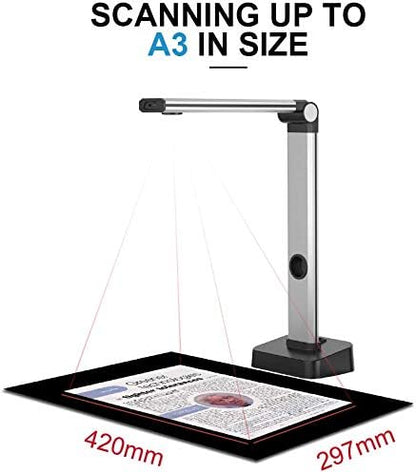 JOYUSING 14MP HD draagbare USB-overheadscanner - Scan documenten Meertalige OCR, snel scannen, converteren naar PDF/Word/Txt/Excel op Windows en PDF op Mac-systeem